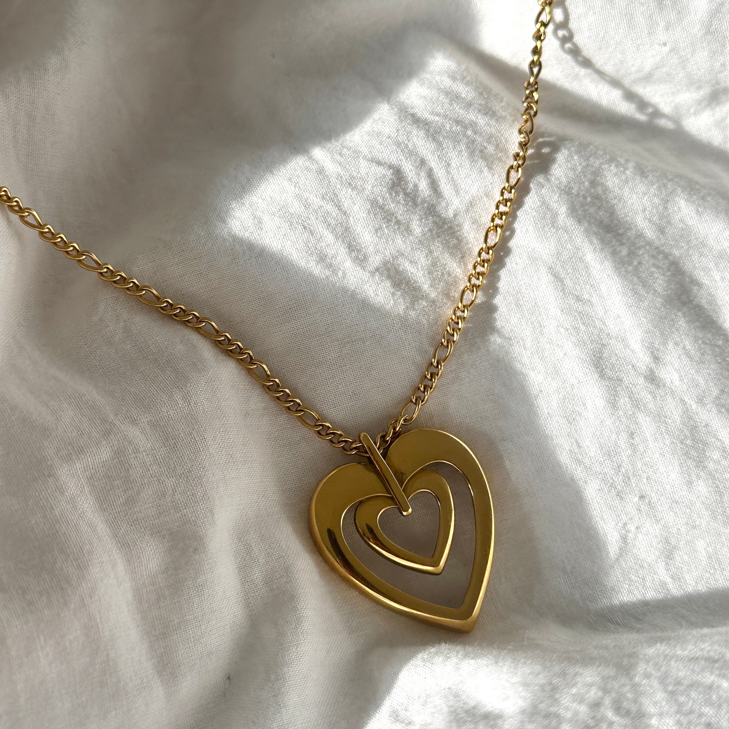 heart figaro necklace