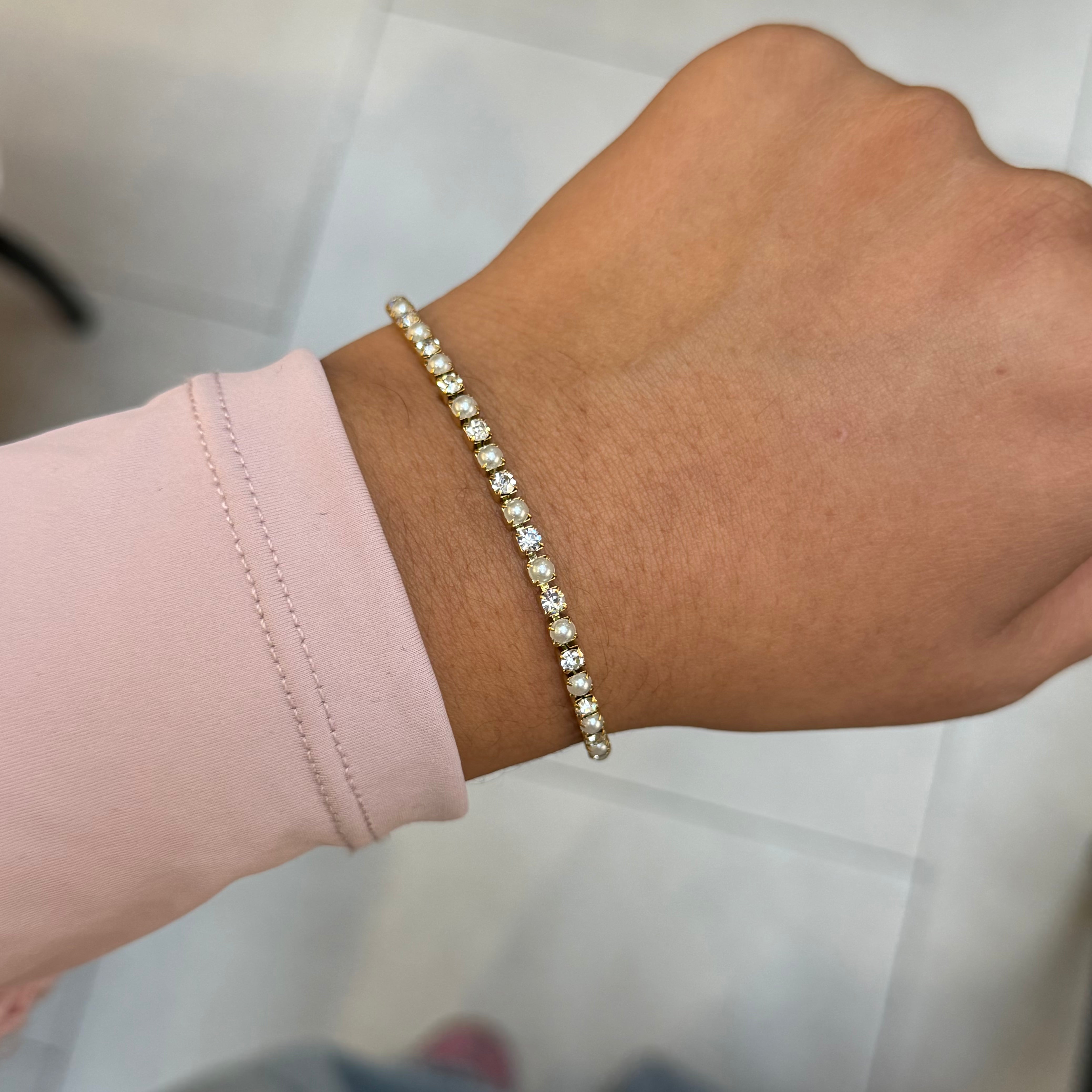 Pearl Girl Tennis Bracelet