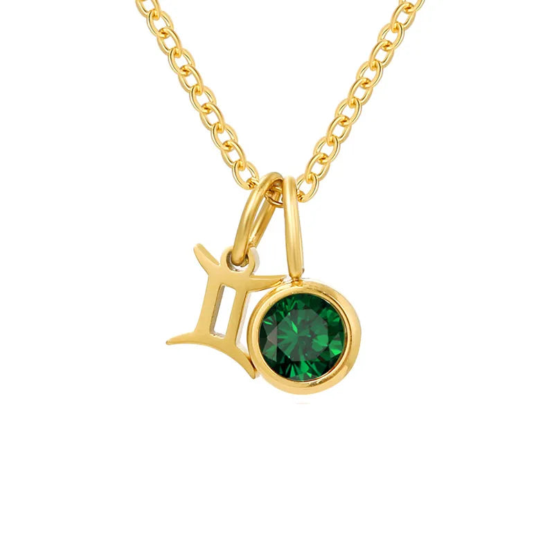 zodiac gem necklace
