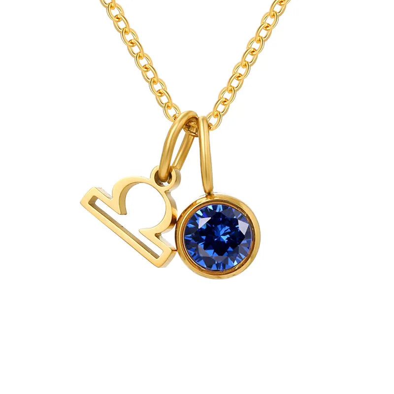 zodiac gem necklace