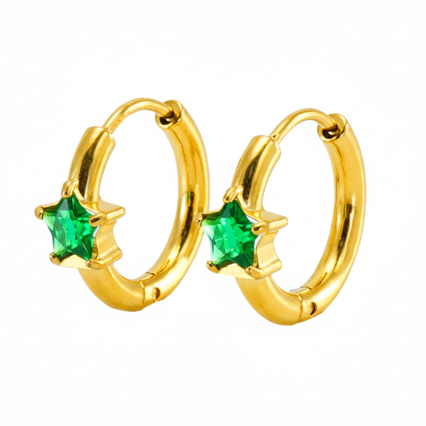 Mini Star Hoop Earrings