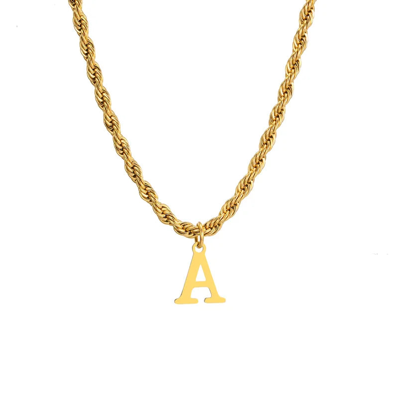 Letter Rope Necklace