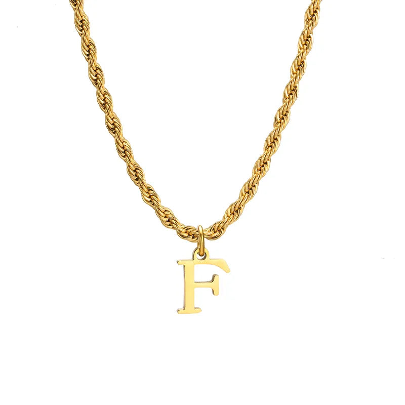 Letter Rope Necklace