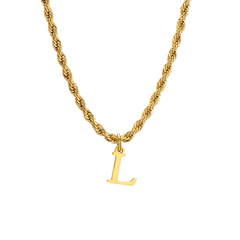 Letter Rope Necklace