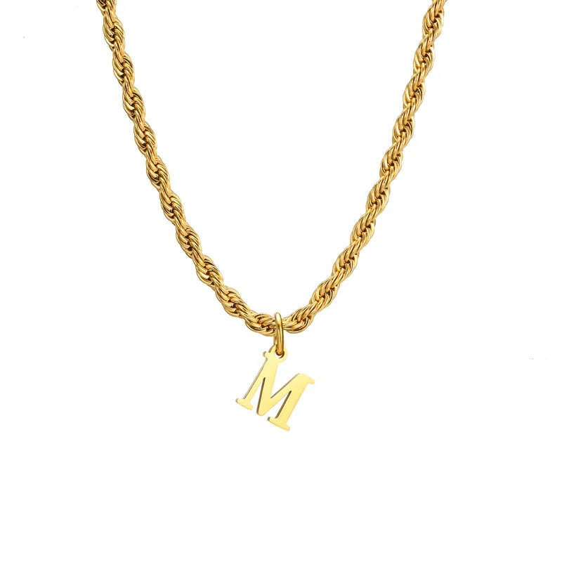 Letter Rope Necklace