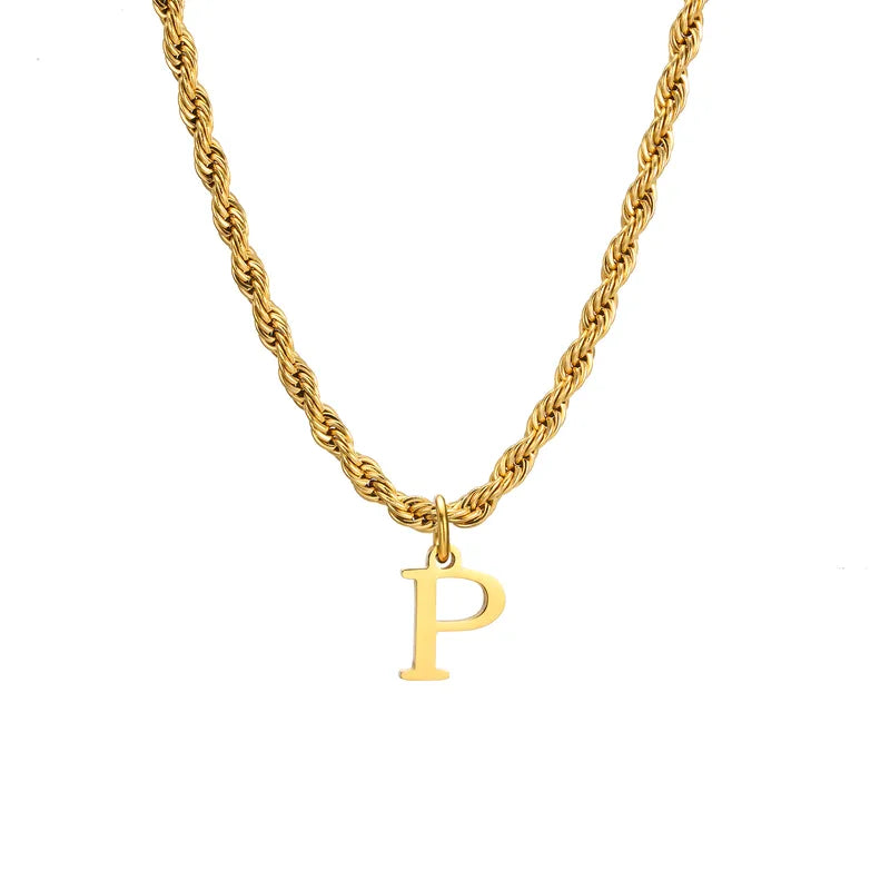 Letter Rope Necklace