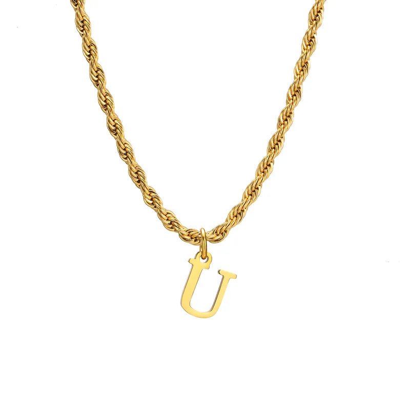 Letter Rope Necklace