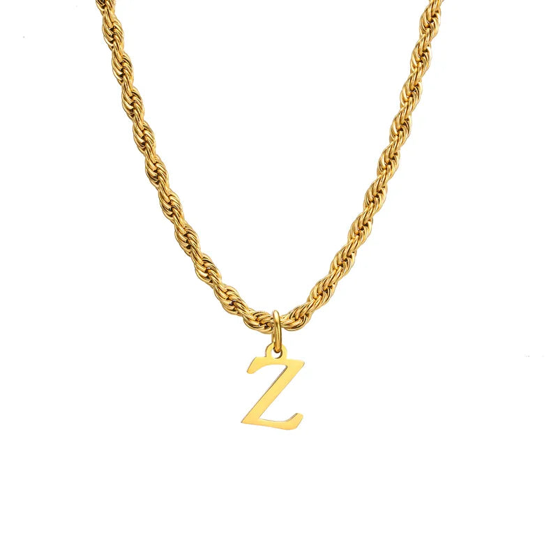 Letter Rope Necklace