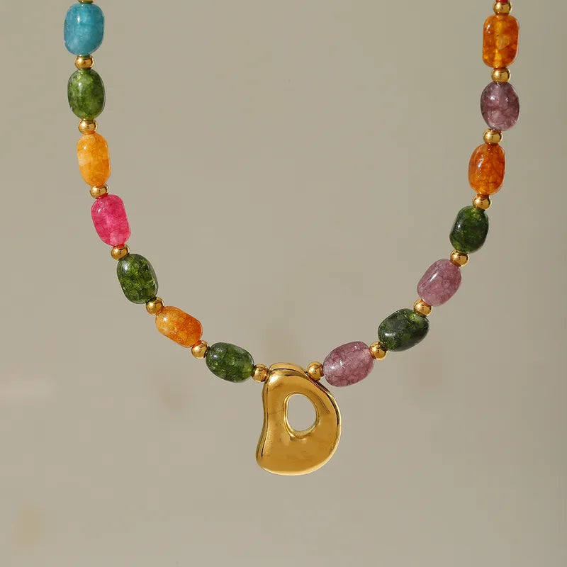 Beaded Letter Necklace