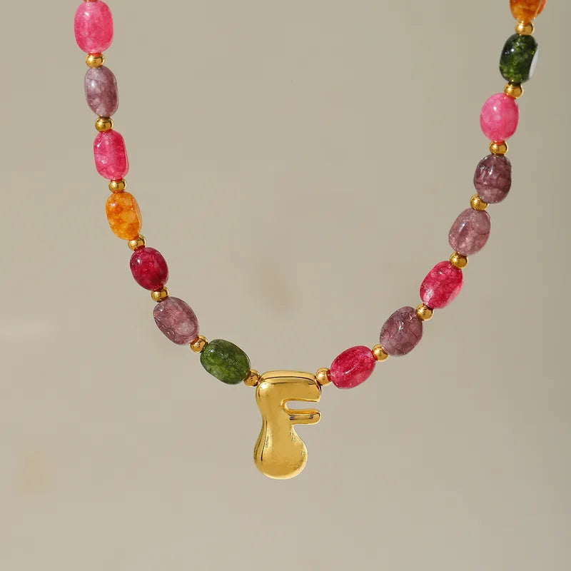 Beaded Letter Necklace