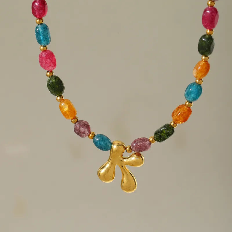 Beaded Letter Necklace