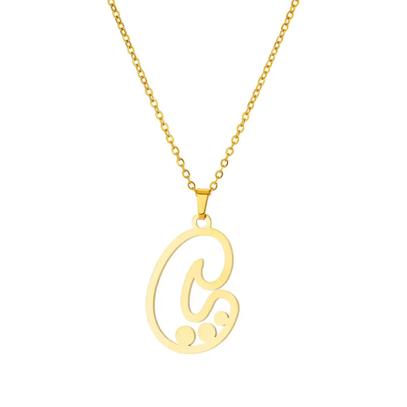 Dot Letter Necklace