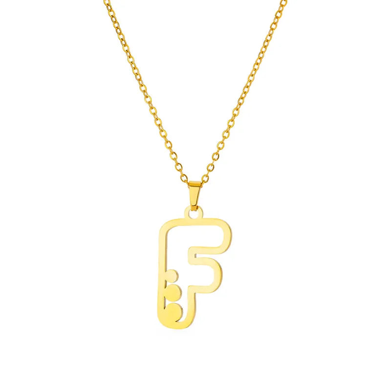 Dot Letter Necklace