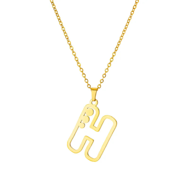 Dot Letter Necklace