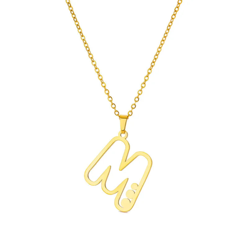 Dot Letter Necklace