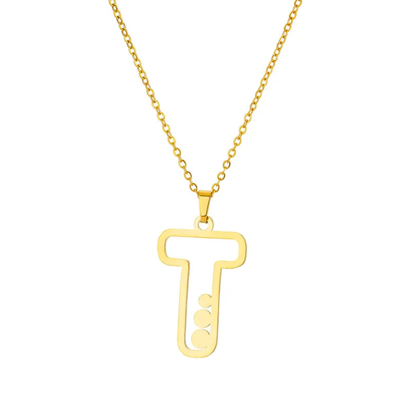Dot Letter Necklace