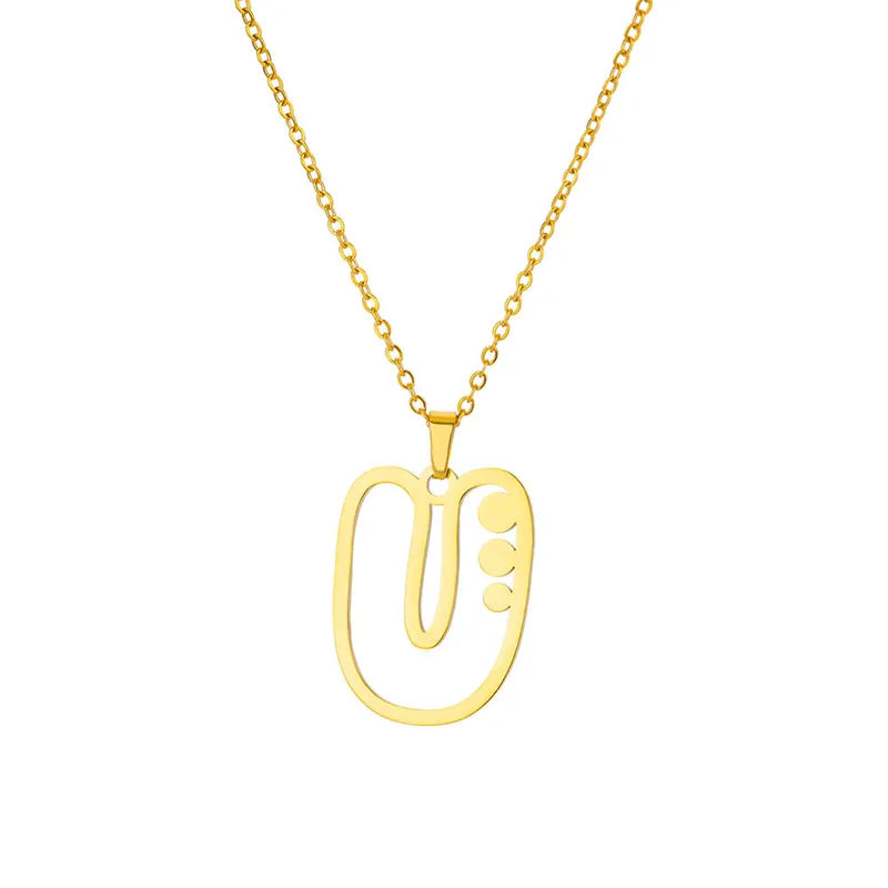 Dot Letter Necklace