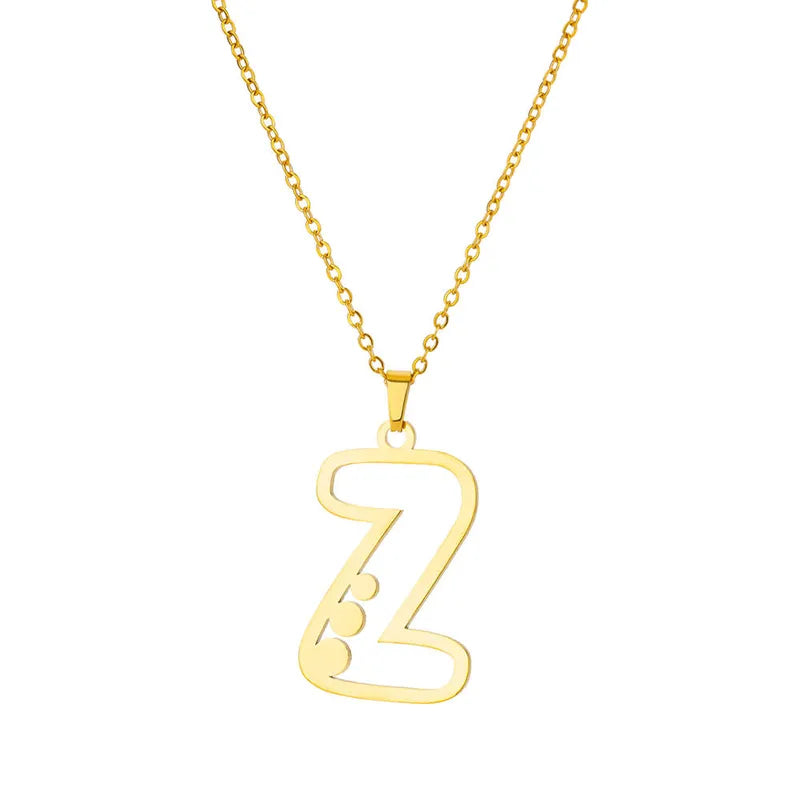 Dot Letter Necklace