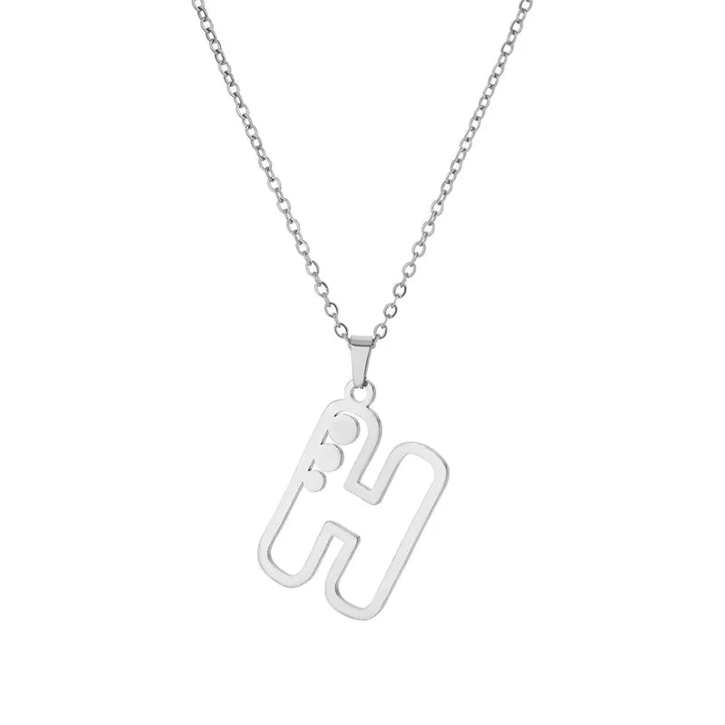 Dot Letter Necklace