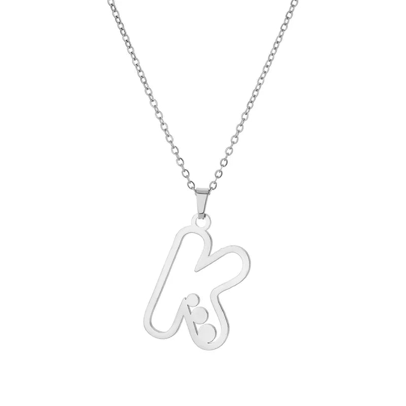 Dot Letter Necklace