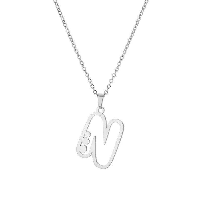 Dot Letter Necklace