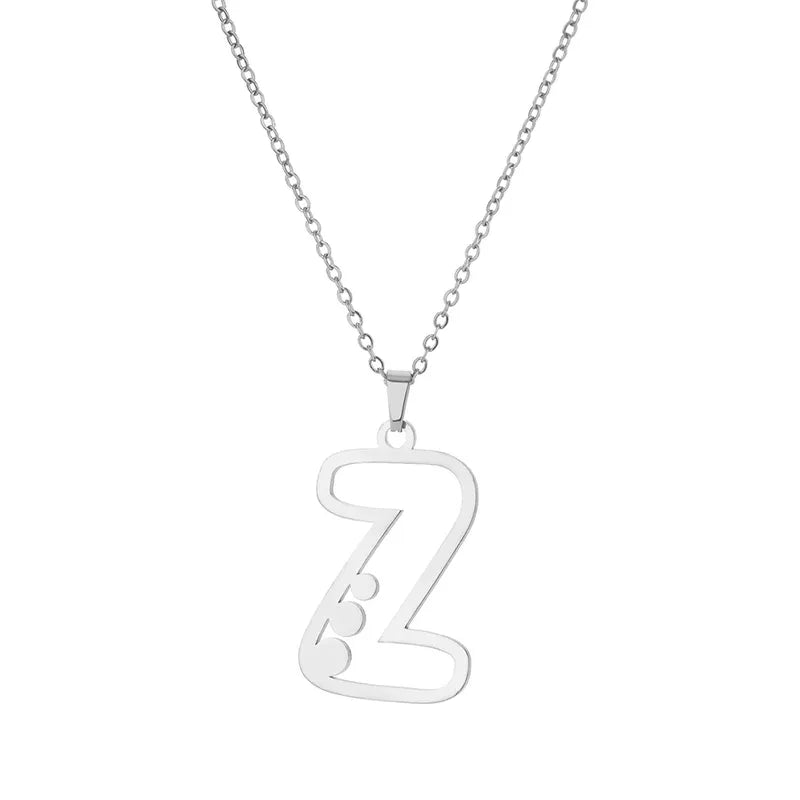 Dot Letter Necklace