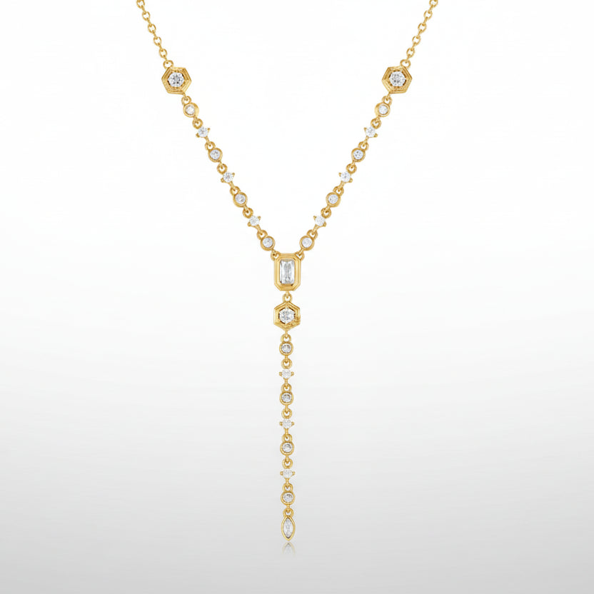 Glittering Lariat Necklace