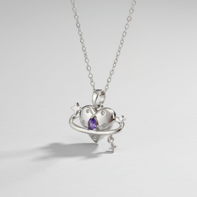 Purple Planet Necklace