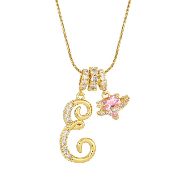 Love Script Initial Necklace