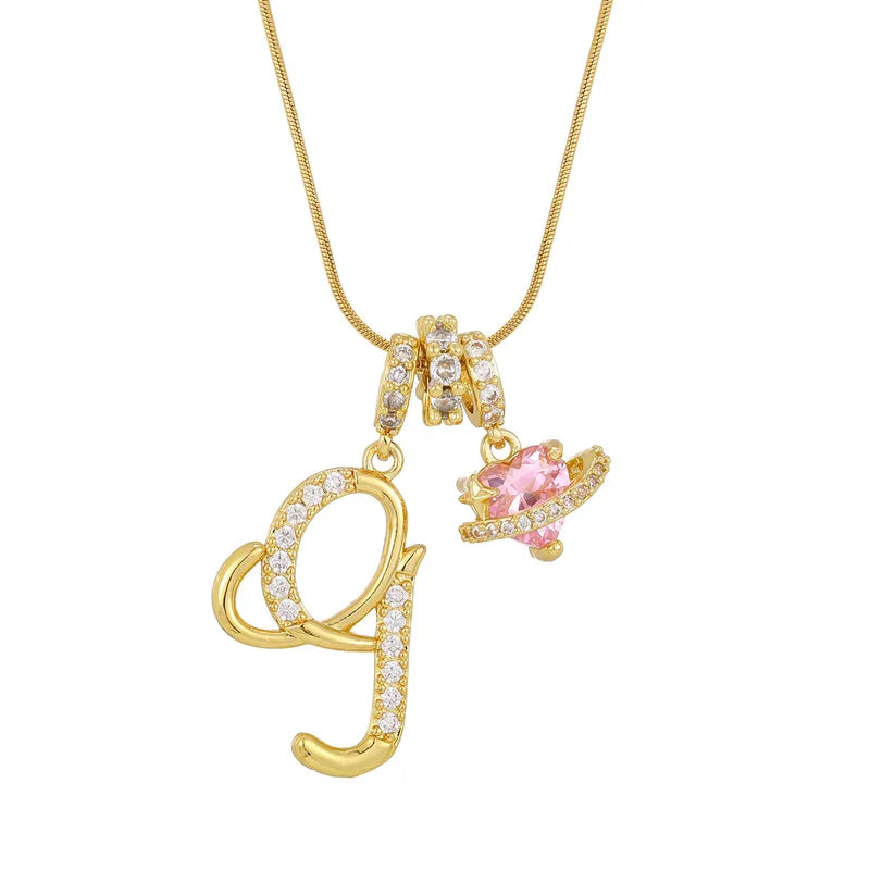 Love Script Initial Necklace