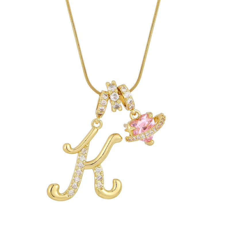 Love Script Initial Necklace