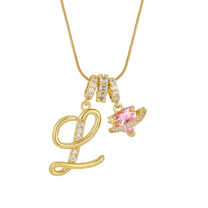 Love Script Initial Necklace