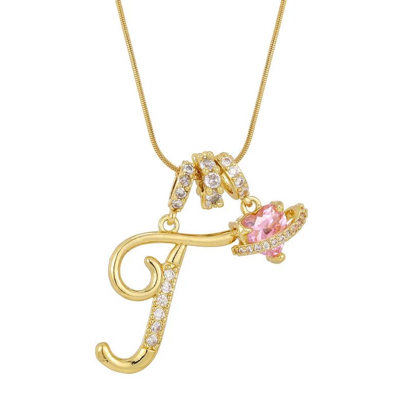 Love Script Initial Necklace