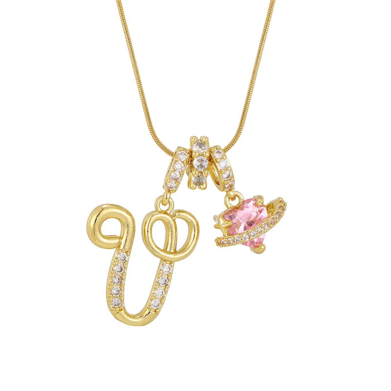 Love Script Initial Necklace