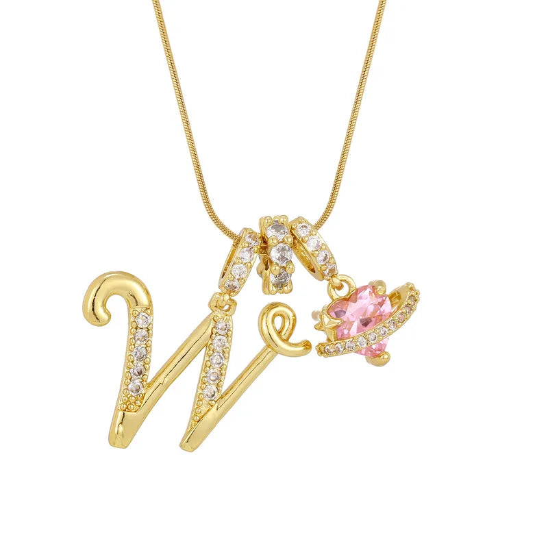 Love Script Initial Necklace