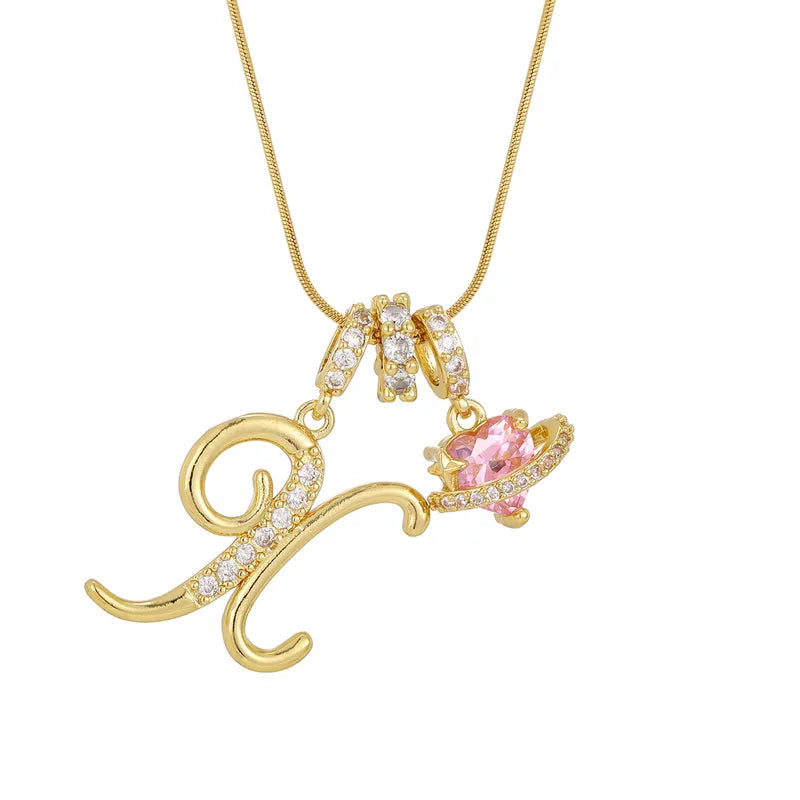 Love Script Initial Necklace