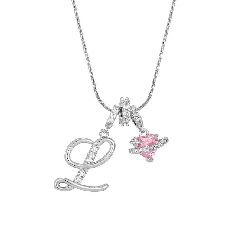Love Script Initial Necklace