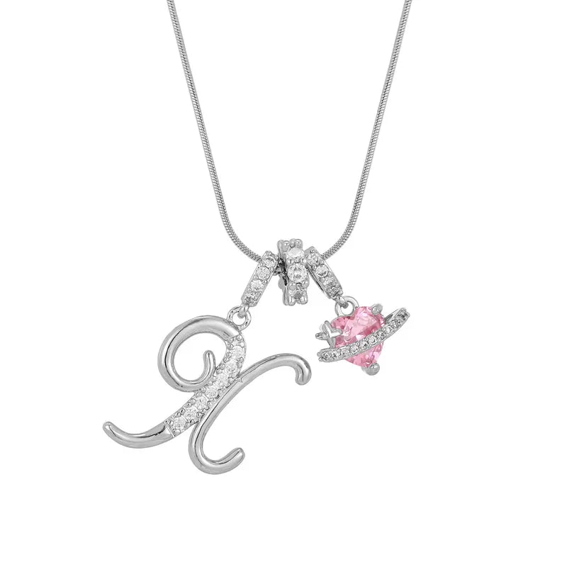 Love Script Initial Necklace