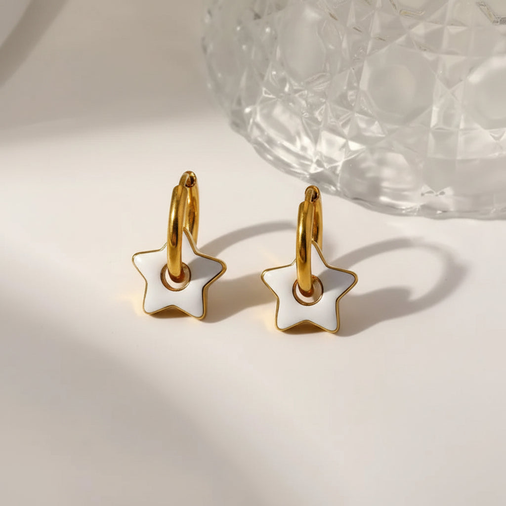 Star Hoop Earrings