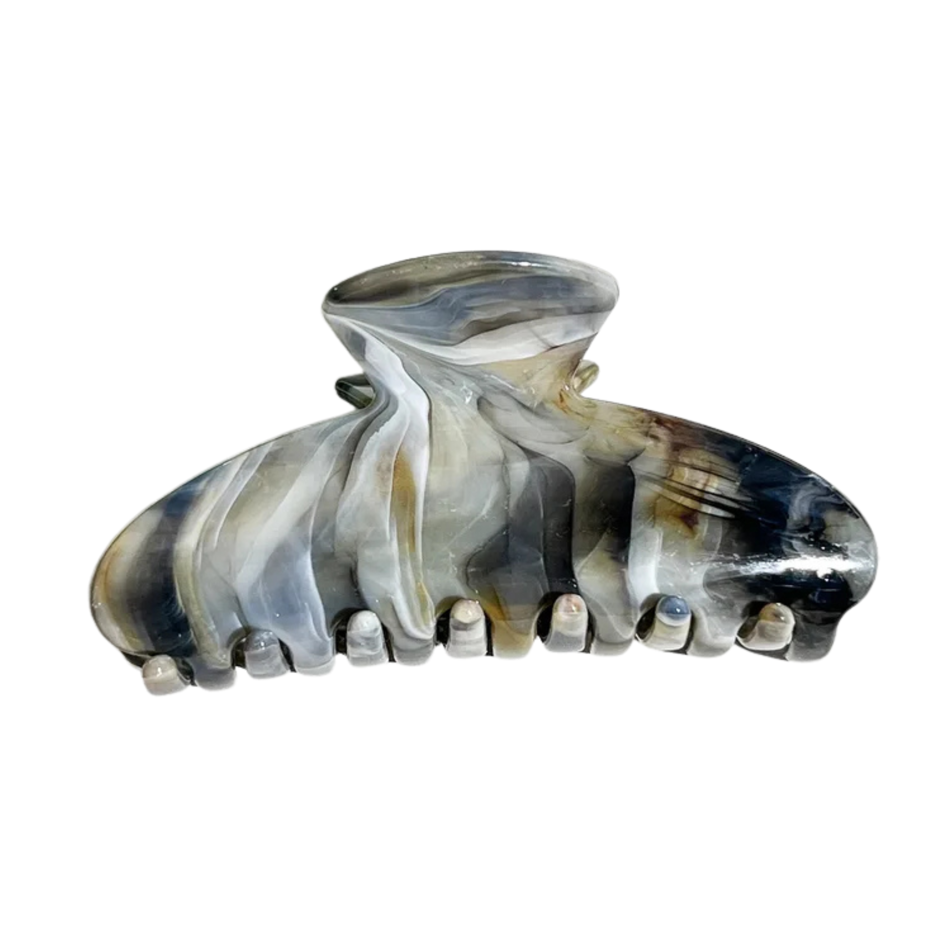 Black Marble Hair Claw Clip