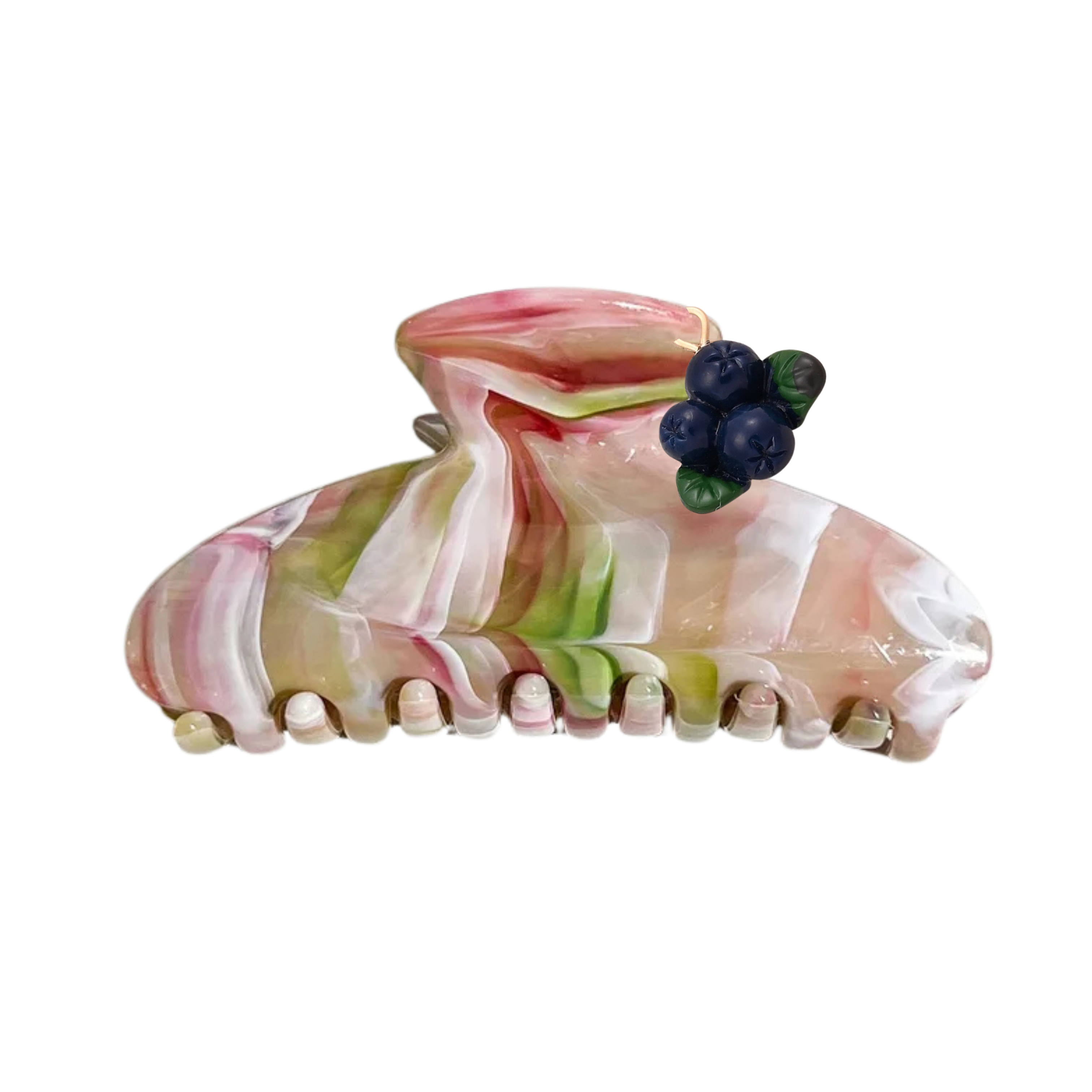 Pink Lime Hair Claw Clip