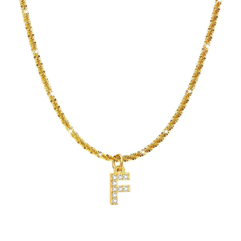 alphabet gysophila chain necklace