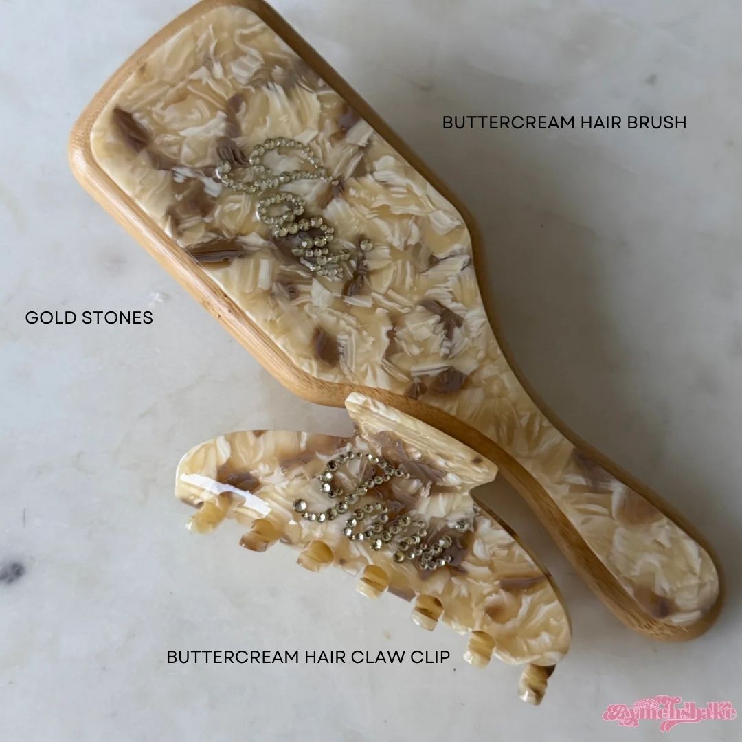 Custom Hair Claw + Brush Bundle