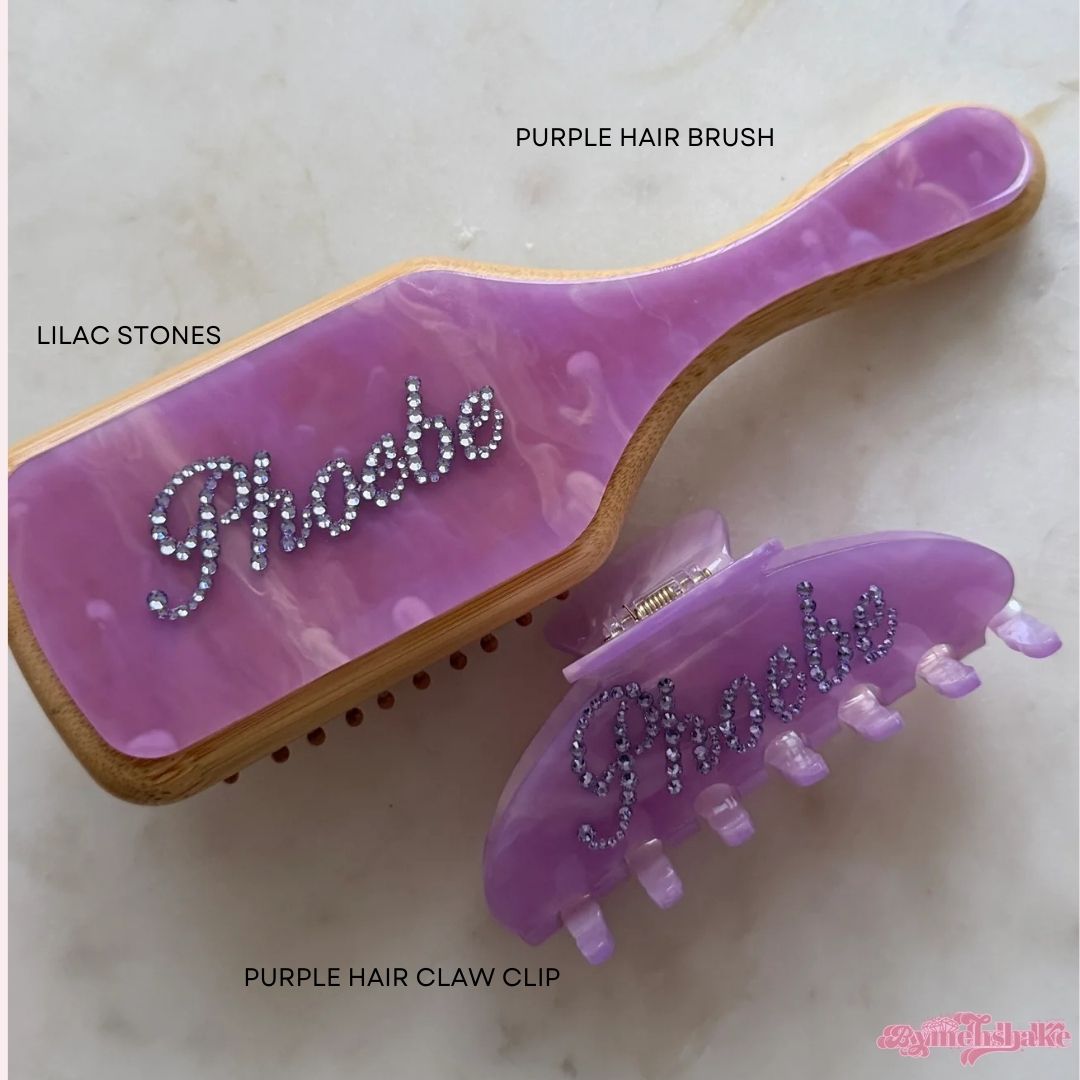 Custom Hair Claw + Brush Bundle