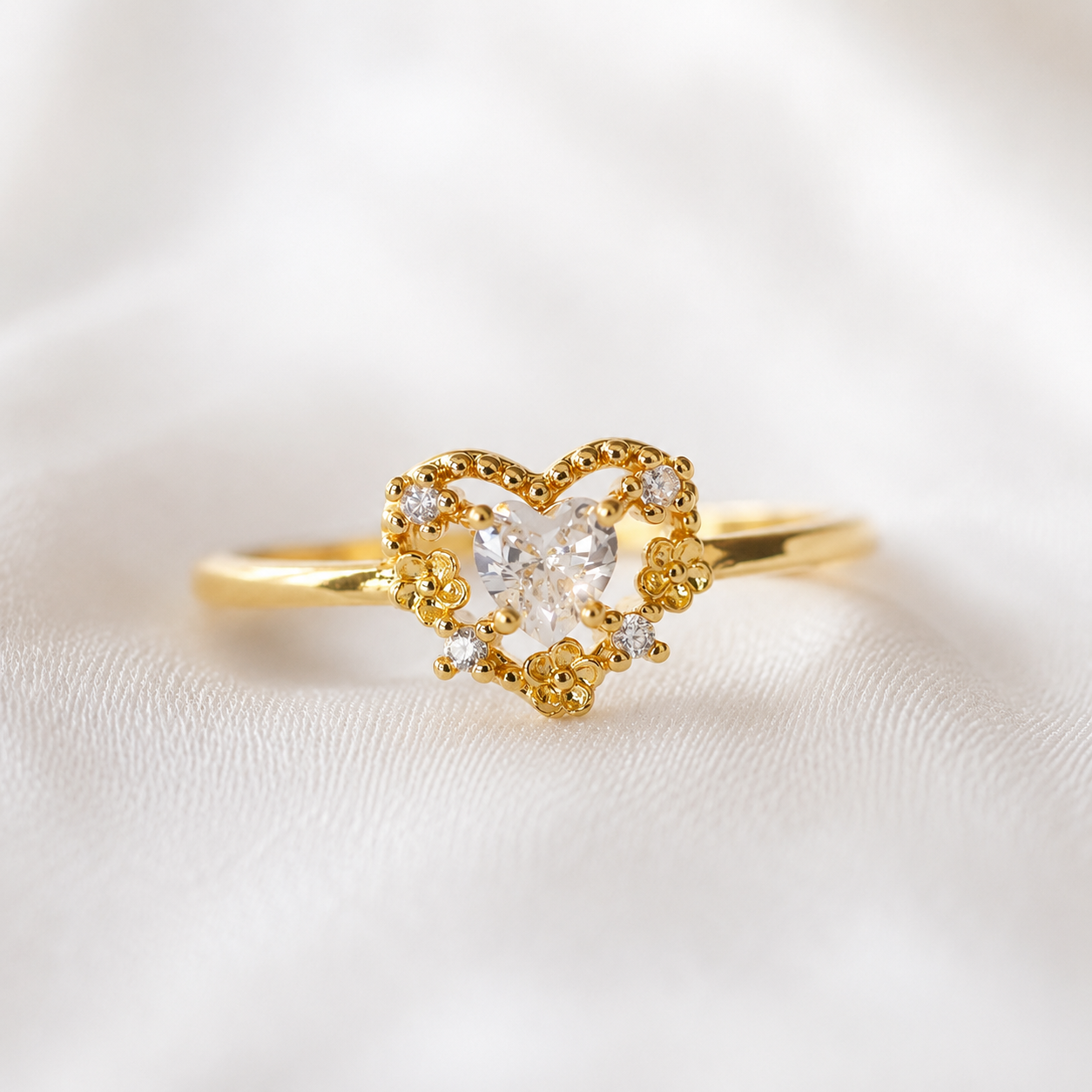 Blooming Heart Ring