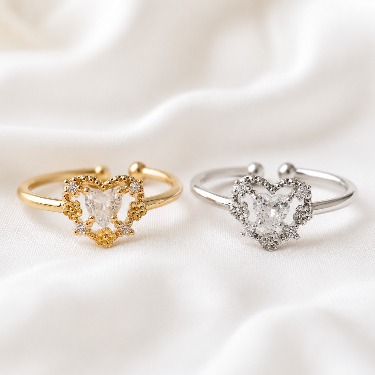 Blooming Heart Ring
