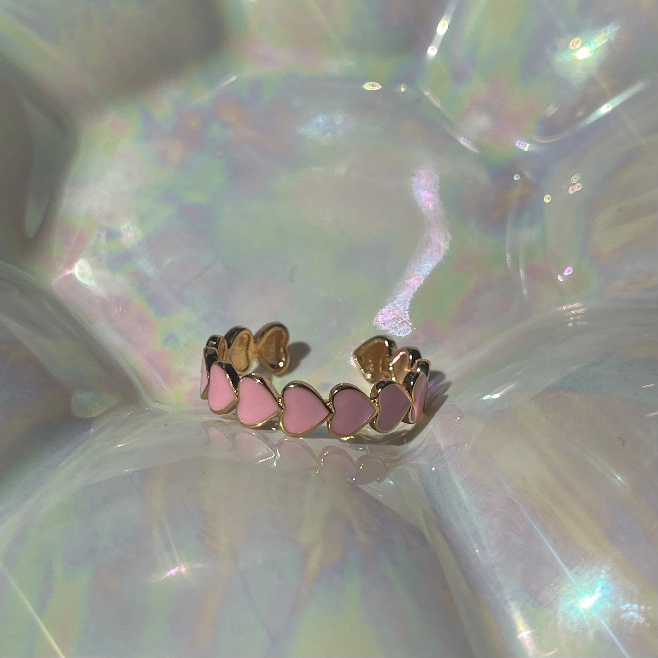 colourful hearts ring