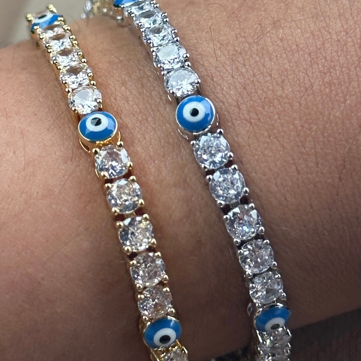 Diamond evil eye 2025 tennis bracelet