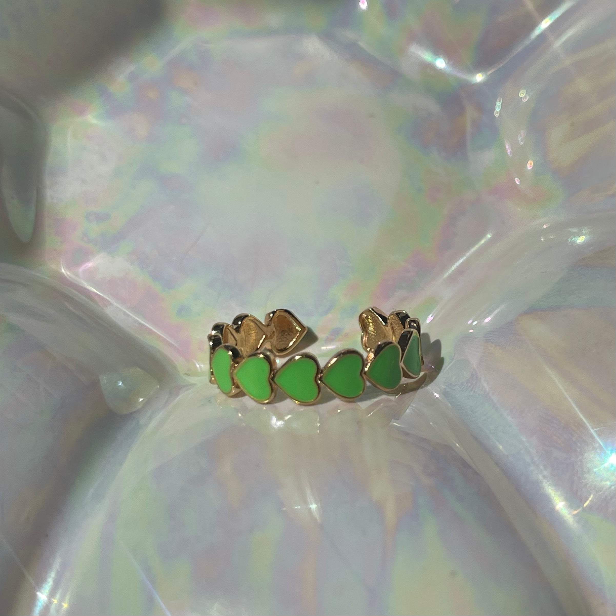 colourful hearts ring