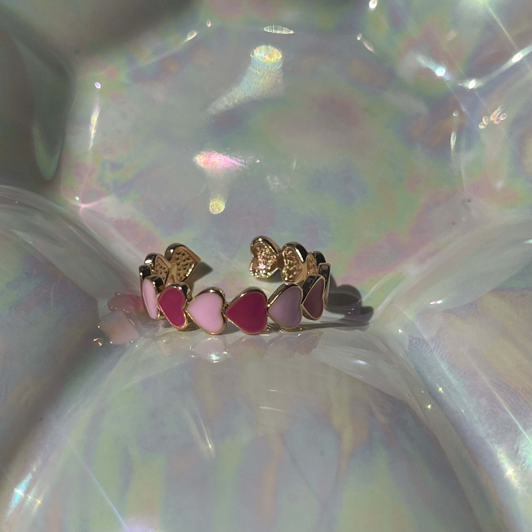 colourful hearts ring